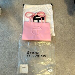 New with Tags Telfar Medium Bubblegum Shopping Bag